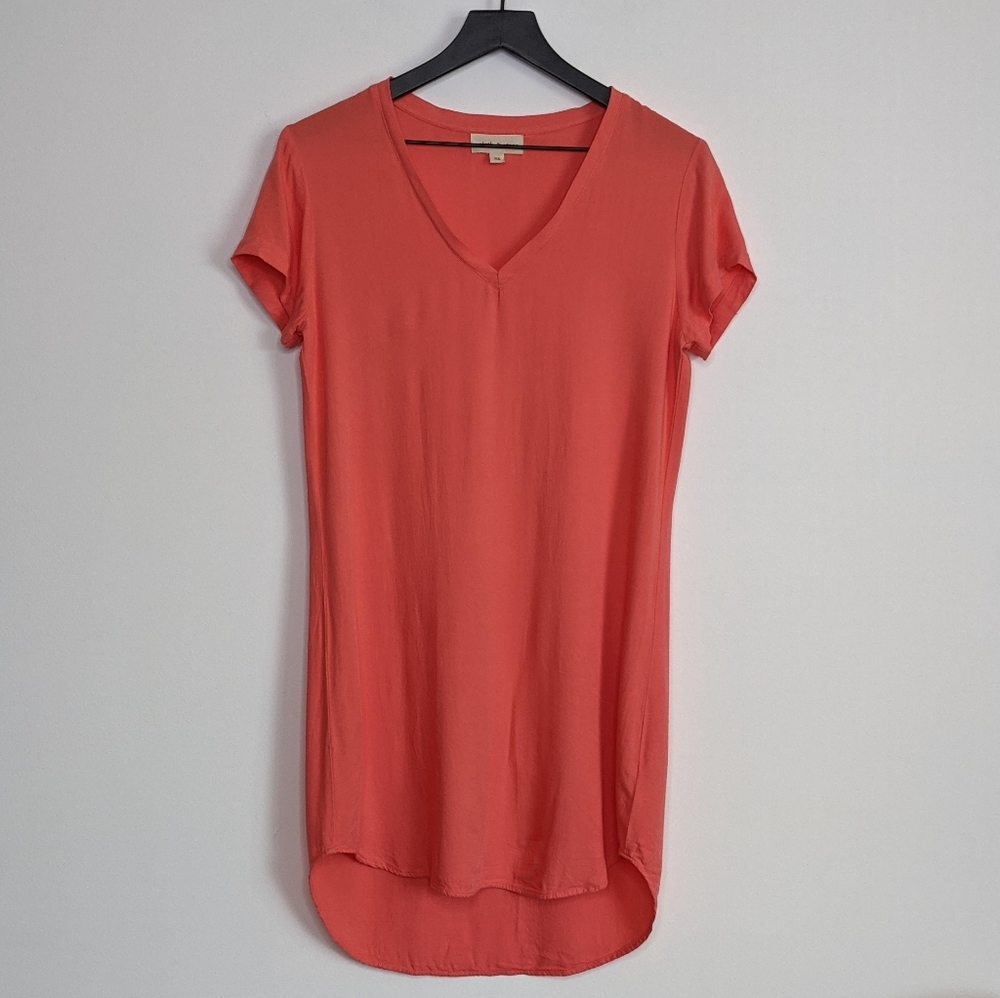 Cloth & Stone Coral Crispin Mini Tunic Dress Small